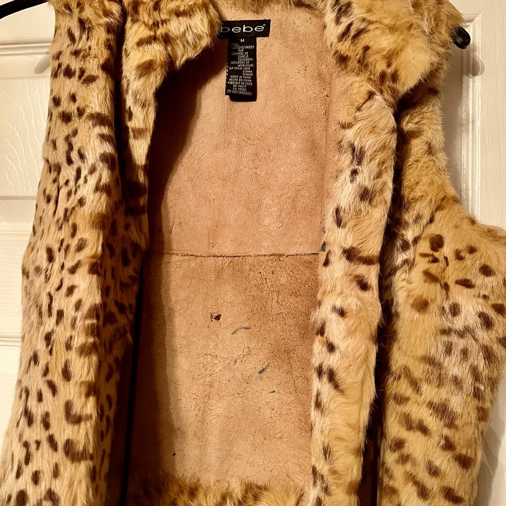 Bebe real fur vest.
